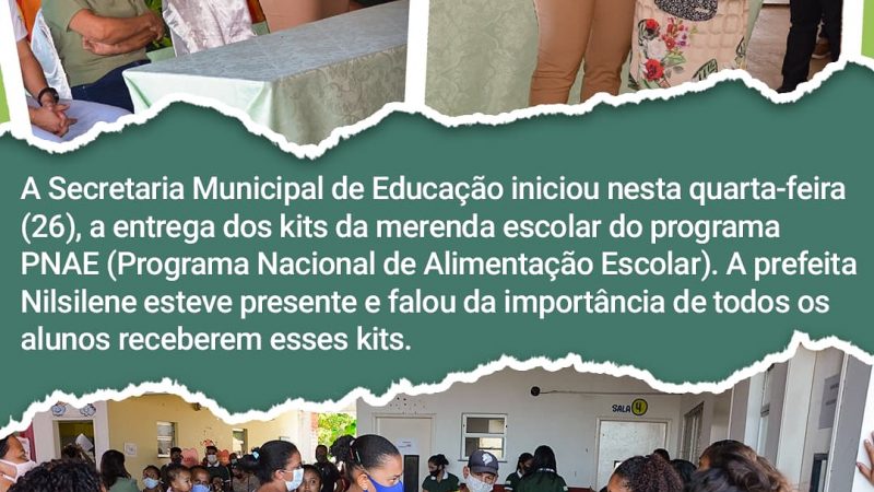 [EDUCAÇÃO] Kits da merenda escolar do programa PNAE estão sendo entregues pela prefeita Nilsilene do Liorne aos alunos da rede municipal de ensino de Alto Alegre do Maranhão.