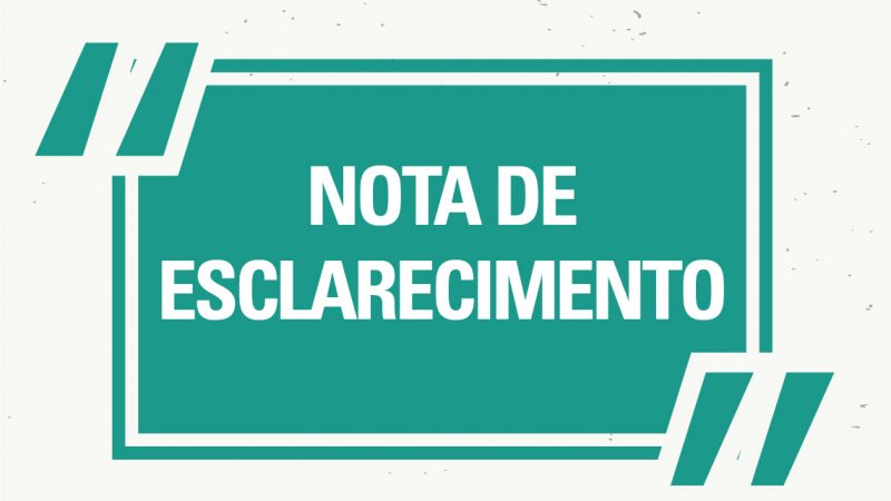 Nota de esclarecimento