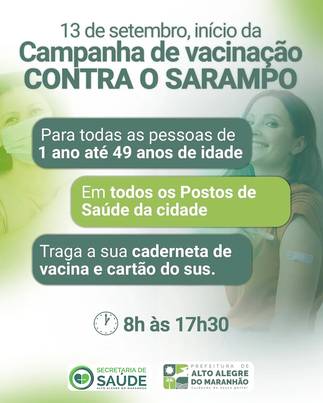 Já começou a vacinação contra o Sarampo em Alto Alegre do Maranhão