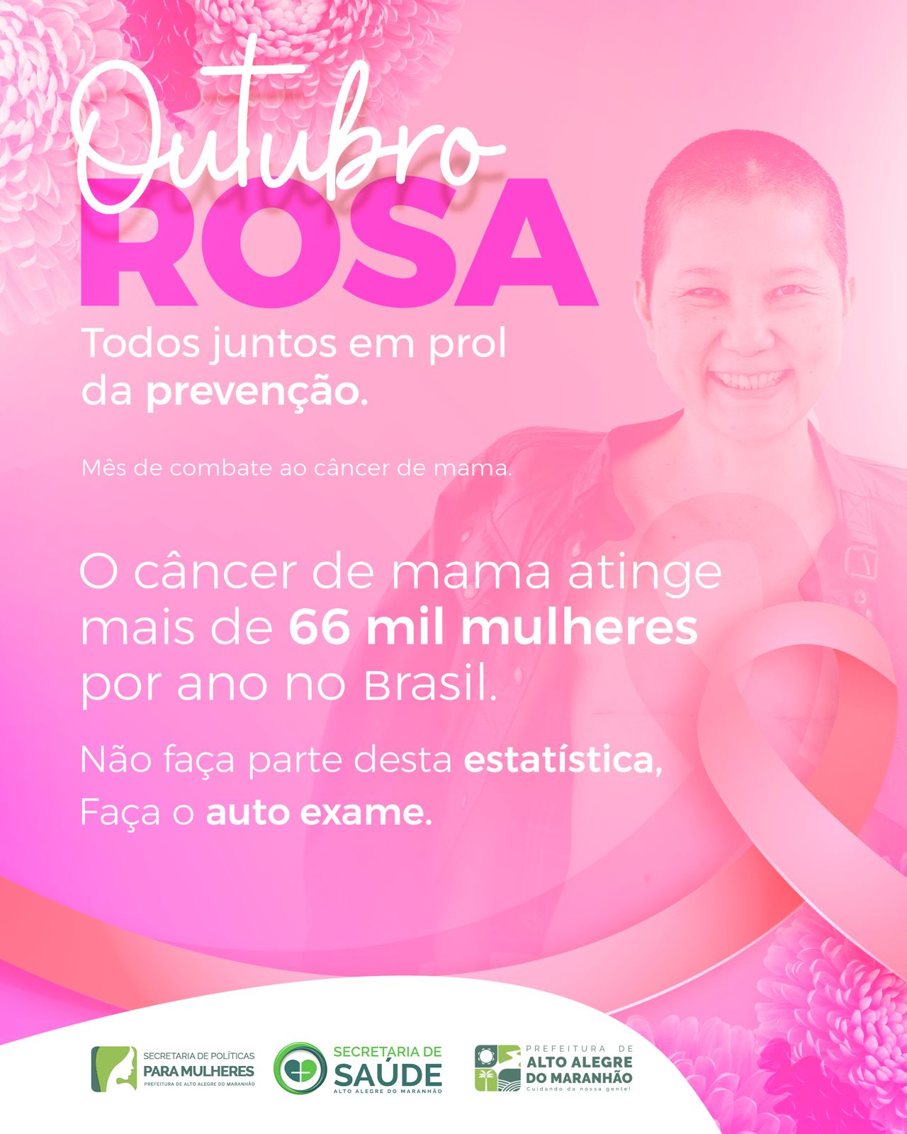 Outubro é um mês dedicado a conscientização sobre a prevenção do câncer de mama