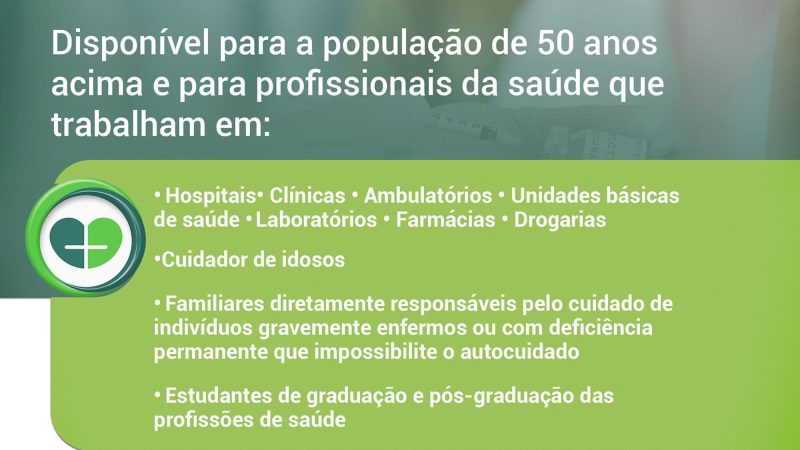 ATENÇÃO! Não deixe de tomar a 3ª dose da vacina contra COVID-19. Se você tem 50 anos ou mais, não perca a chamada.