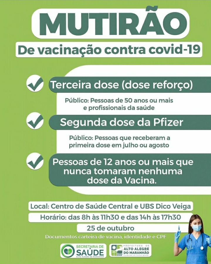 Vem ai mais um mutirão de vacinação contra COVID-19