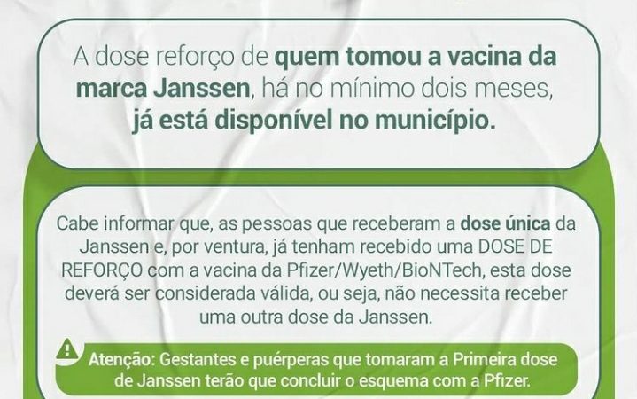 Dose reforço!