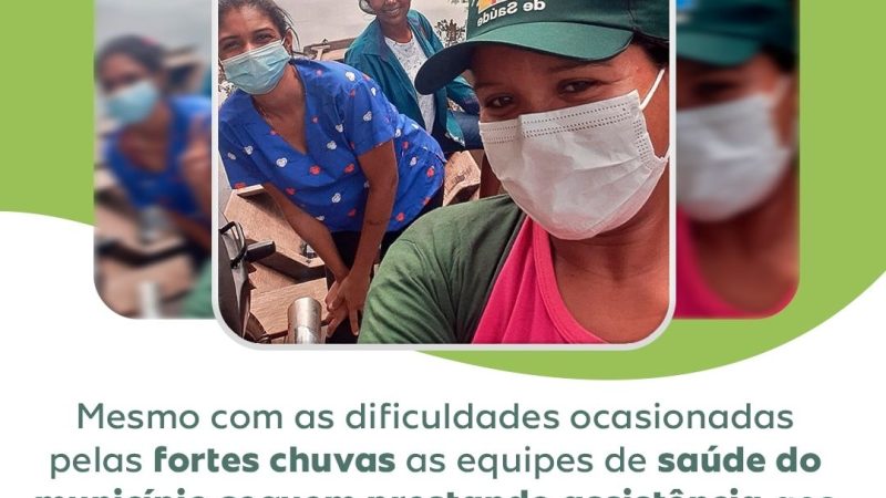 Os cuidados de saúde chegam até essas comunidades, são eles: vacinas, consultas e distribuição de medicamentos.