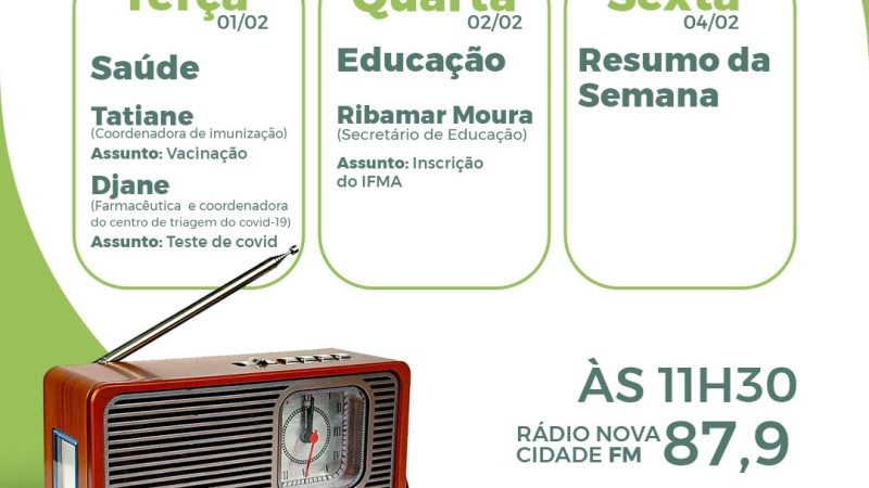 Programação da semana