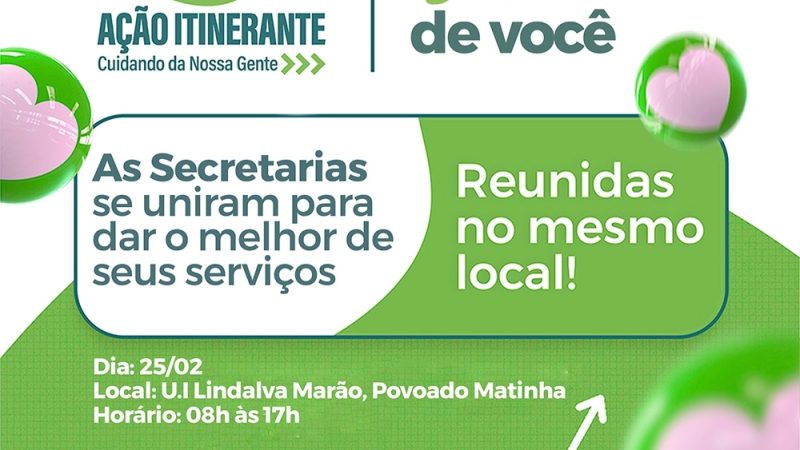 AÇÃO ITINERANTE, POVOADO MATINHA:As Secretarias Municipais de Alto Alegre do Maranhão se uniram e vão levar serviços e atendimentos para o povoado Matinha