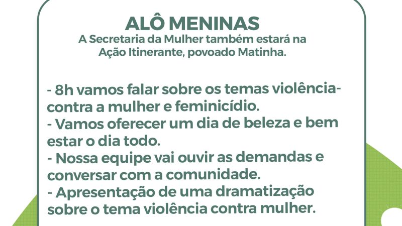 AÇÃO ITINERANTE: A Prefeitura de Alto Alegre do Maranhão, reuniu todas as secretarias municipais e vão realizar ações itinerantes.