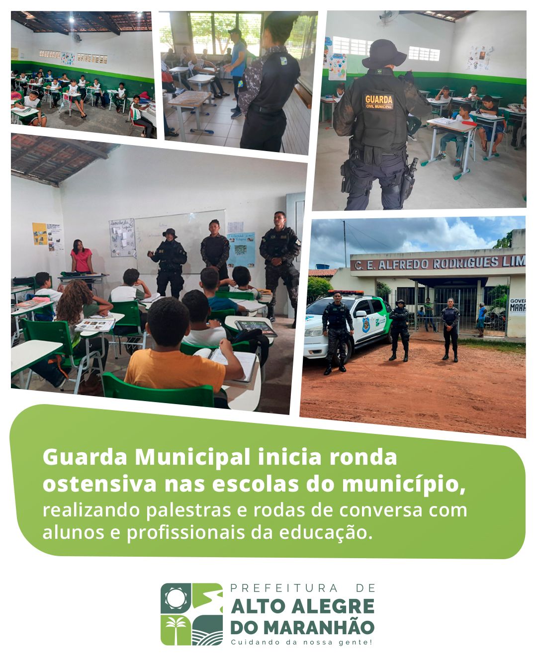 Guarda Municipal inicia ronda ostensiva e ações educativas em escolas do município