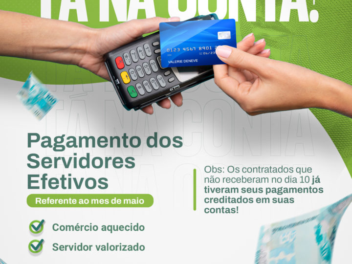 A Prefeitura de Alto Alegre do Maranhão efetua o pagamento dos salários dos funcionários efetivos e dos funcionários que não foram creditados no dia 10 de maio. Já está na conta.